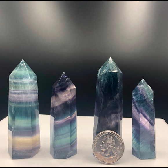 Rainbow Fluorite Wands Points - Picture 5 of 5